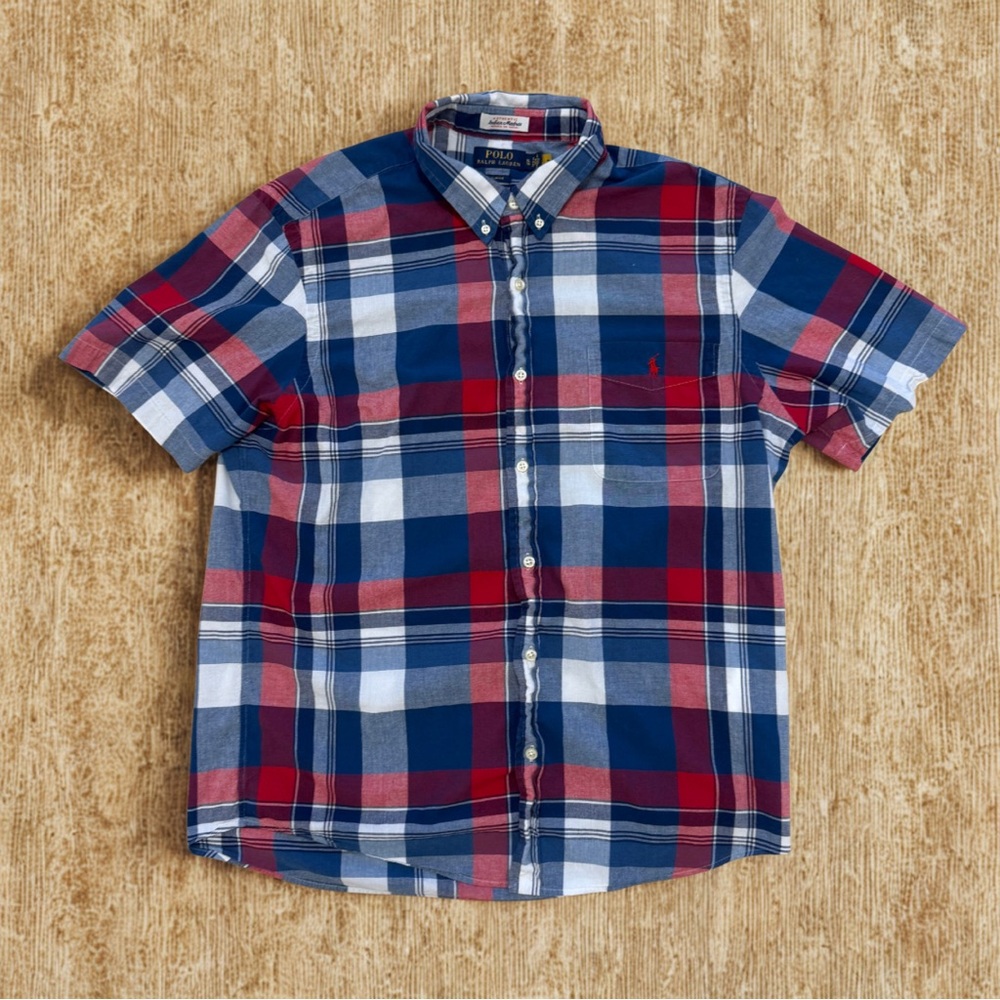 Ralph Lauren – Indian Madras – Men’s XL Slim Fit – Cotton Plaid Shirt